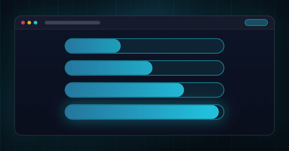 Training progress bars filling up