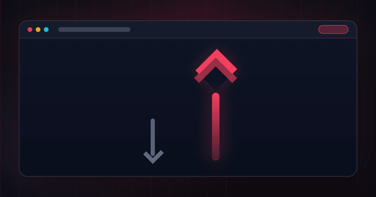 The small check arrow, the big raise arrow