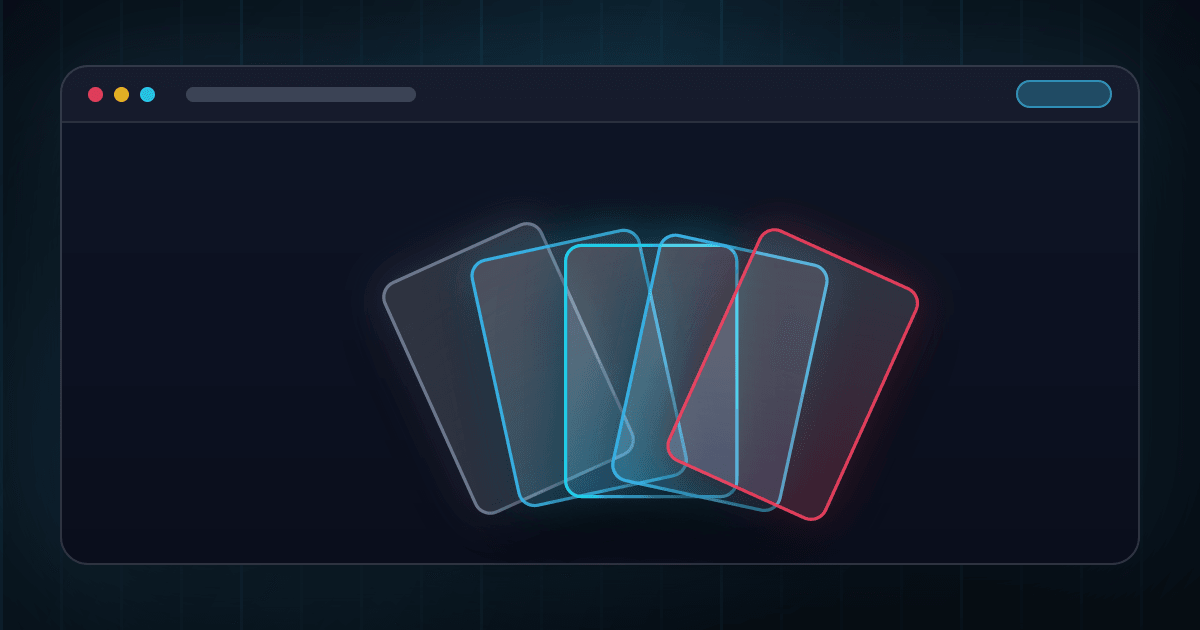 A fan of poker hands